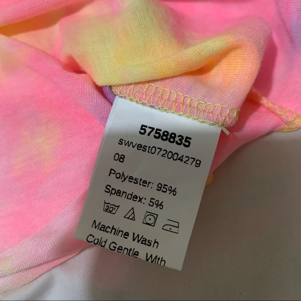 Neon Tie-Dye WaterColor Cropped Tank - NWOT_4